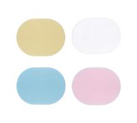 Lot de 4 éponges de nettoyage pour le visage, exfoliantes, douces, pour le nettoyage du visage (rose, bleu, jaune, blanc)