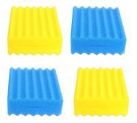 Lot de 4 éponges filtrantes de rechange compatibles SunSun CBF-200T - bleu/jaune