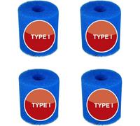 Lot de 4 éponges filtrantes en mousse de rechange pour accessoires de piscine Intex, filtre en mousse réutilisable pour modèles Intex de type I/II/VI/D (lot de 4)