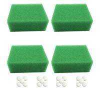 Lot de 4 éponges filtrantes grossières compatibles avec les aquariums Juwel, nitrates, médias filtrants M pour Juwel Compact/H/Bioflow 3.0/M/Bioflow Super/Bioflow Mini éponges filtrantes