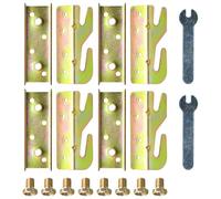 Lot de 4 Equerre D'assemblage Renforcée, Connecteur Bois, Equerre Metal, équerre de Coin, Equerre Fixation, Connecteurs de Lit, Convient pour la Fixation de Meubles