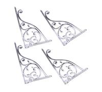 Lot de 4 Équerre étagère Murale, supports décoratifs pour étagères Supports en Métal pour Étagère Flottante Equerre Charge Lourde