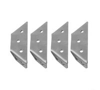 Lot de 4 équerres d'angle en acier inoxydable, connecteurs de support à angle droit, quincaillerie de renfort triangulaire, pour joints de connexion en bois de meubles