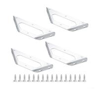 Lot de 4 équerres d'angle en acier inoxydable pour cadre de meubles avec finition brossée et géométrie triangulaire à 90 degrés (M)