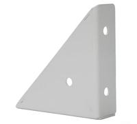 Lot de 4 équerres d'angle en fer lourd de 1 5 mm d'épaisseur, supports à angle droit pour meubles et renfort en bois, design triangulaire (blanc)