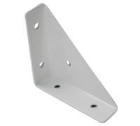 Lot de 4 équerres d'angle en fer lourd pour étagère - 1,5 mm d'épaisseur - Renfort en métal noir et blanc (blanc)