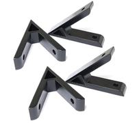 Lot de 4 équerres d'angle pour profil en aluminium série 2020, connecteurs d'angle à 45 degrés, support de jonction en alliage d'aluminium pour projets de bricolage et systèmes de cadrage