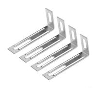 Lot de 4 équerres d'angle réglables en forme de L avec boulons, connecteur à angle droit en alliage de zinc robuste pour meubles, étagères, tables, tiroirs et portes de placard, 8 x 3 x 2 cm, finition