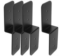 Lot de 4 équerres en Z en acier robuste - Supports de barricade de porte de 2 x 4 - Double angle - Profil d'angle pour renfort de porte, brouillage de porte