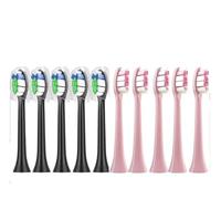 Lot de 4 et 10 têtes de brosse de rechange compatibles avec Philips, HX6064, HX6930 et HX6730 Sonic(5 black-5 Pink)