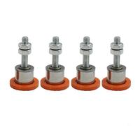 Lot de 4 et 6 coussinets pliables pour machine à découper en acier inoxydable avec caoutchouc PVC antidérapant, support réglable pour plus de stabilité, lot de 4 et 6 options (A)