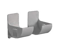 Lot de 4 étagères de rangement pour cuisine et réfrigérateur - Installation sans perçage, design peu encombrant, peut contenir un film étirable et des sacs poubelle, blanc/noir/gris (gris)