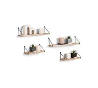 Lot de 4 étagères murales LILY design industriel