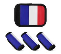 Lot de 4 étiquettes multi-usages pour poignée de bagage Drapeau des terres australes et antarctiques françaises