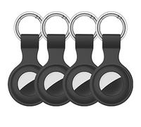 Lot de 4 étuis Airtag pour Apple Air Tag, étui Airtag avec porte-clés anti-perte, housse de protection en silicone pour sacs à dos pour enfants, colliers de chien, bagages, accessoires de protection