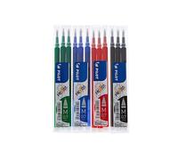 Lot de 4 étuis de 3 recharges FriXion pointe 0,7mm assortiment classique Pilot