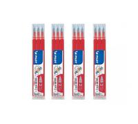 Lot de 4 étuis de 3 recharges FriXion pointe 0,7mm rouge Pilot