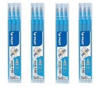 Pilot Lot de 4 boîtes de 3 mines de rechange pour stylo roller FriXion Ball bleu clair