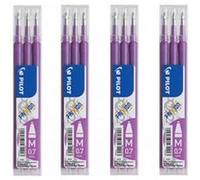 Pilot Lot de 4 boîtes de 3 mines de rechange pour stylo roller FriXion Ball Violett