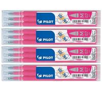Lot de 4 étuis de 3 recharges stylo Roller PILOT FRIXION 07 Rose