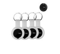 Lot de 4 étuis de protection en silicone pour MiLi Air Tracker Tag - Coque durable et élégante, étanche, anti-chute, pour localisateur de chiens et de chats, blanc