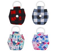 Lot de 4 étuis de protection pour plaque d'identité avec anneau en coton submersible - 6 x 5,7 cm