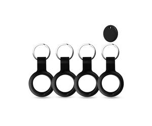 Lot de 4 étuis de protection pour traqueur Chipolo, en silicone daunke avec de grands trous (convient aux personnes âgées, animaux domestiques, sac à dos, bagages, enfants, clés) résistant aux rayures