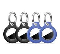 Lot de 4 étuis pour Airtag MOLOSLEEVE avec porte-clés, porte-clés anti-rayures pour Airtags d'Apple, accessoires Airtag pour GPS et localisateur, multicolore