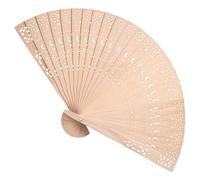 Lot de 4 éventails décoratifs pliables en bois creux sculpté pour accessoires de photographie, décoration d'intérieur