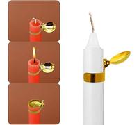 Lot de 4 extincteurs automatiques de Bougies, Bouchon de Bougie, Anneau d'extinction Automatique de Bougies, extincteur Automatique pour éteindre la Flamme de la Bougie en Toute sécurité,