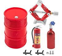 Lot de 4 extincteurs HIRCQOO RC pour bouteille d'huile - Accessoires de décoration compatibles avec Traxxas TRX4 Axial SCX10 D90 Tamiya CC01 Redcat Gen8 1/10 RC Crawler