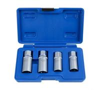 Lot de 4 extracteurs de boulons cassés avec roulement à rouleaux interne pour clous rouillés et vis en acier au chrome vanadium avec étui de rangement