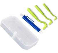 Lot de 4 extracteurs de tiques pour animaux de compagnie, outil de retrait de tiques, pour animaux de compagnie, pour chats, chiens, léger, pince à épiler, étui de rangement inclus, fournitures pour