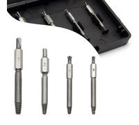 Lot de 4 extracteurs de vis à tête cassée pour enlever les vis dénudées ou cassées - Design à double tête coulissante pour construction en acier CR-Mo