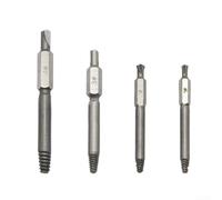 Lot de 4 extracteurs de vis cassées à double tête avec dents coulissantes pour un retrait facile des vis endommagées Construction en acier avec système de distribution de force uniforme