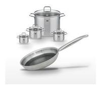 Lot de 4 Faitouts en inox Elo Relief Solution avec Poêle 28 cm