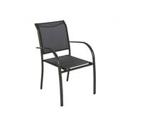 Lot de 4 fauteuils de jardin en texaline Piazza Gris anthracite/Graphite