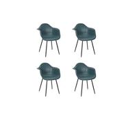 - Lot de 4 fauteuils GUSTAV - Bleu - Gustav