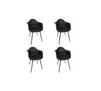 - Lot de 4 fauteuils GUSTAV - Noir - Gustav