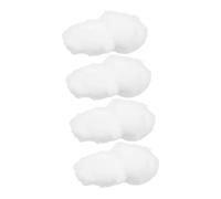 Lot de 4 Faux Nuages flottants avec pendentifs en Forme de - Décorations de Mariage - Décoration de Maison - Ornement de Noël 3D - Breloque en Coton Blanc