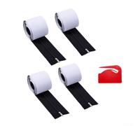 Lot de 4 fermetures éclair anti-poussière robustes de 2,1 m x 7,6 cm avec double curseurs pour tente, serre et construction - Dents métalliques revêtues de plastique résistant à la rouille sur tissu