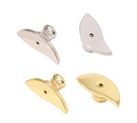 Lot de 4 fermoirs de boucles d ' oreilles sécurisés, goujons en forme de lune, pochettes de verrouillage, bouchons de boucles d ' oreilles à verrouillage sécurisé pour supports d ' oreilles délicats