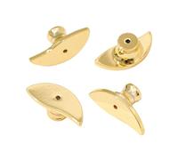 Lot de 4 fermoirs de boucles d ' oreilles sécurisés, goujons en forme de lune, pochettes de verrouillage, bouchons de boucles d ' oreilles à verrouillage sécurisé pour supports d ' oreilles délicats