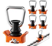 Lot de 4 ferrures d'extrémité simples pour rails d'arrimage - Accessoire idéal pour l'arrimage et le transport en toute sécurité - 1000 kg/dan