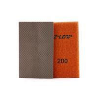 Lot de 4 feuilles de papier abrasif galvanisé avec crochet et boucle en nylon pour polissage à la main du verre, de la porcelaine, de la céramique