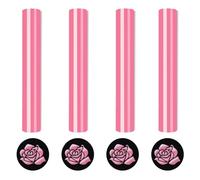Lot de 4 feuilles de vinyle de transfert thermique 3D pour Cricut, rose moussant, flocage transfert thermique pour presse à chaud, t-shirts, bricolage, vêtements, tissu, 30,5 x 25,4 cm