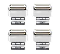 Lot de 4 feuilles et lames de rechange pour rasoir compatibles avec BaBylissPRO Double FXFS2 (argent-4 pièces)