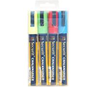 Lot de 4 feutres craie coloris assortis