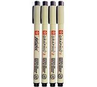 Lot de 4 feutres Sakura Pigma Micron Brush Graphic 01 02 03 coloris noir Noir G