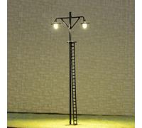 Lot de 4 feux de cour à LED HO pour modélisme ferroviaire station lampadaire accessoire de disposition compatible avec les trains OO (A)